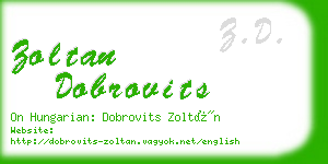 zoltan dobrovits business card